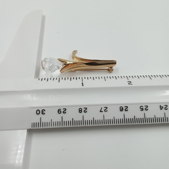 Swarovski crystal flower brooch Tulip ? , vintage retired - Picture 5 of 5